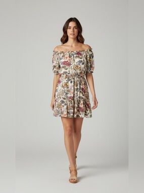 Ryan Michelle Floral Off-Shoulder Dress Size M